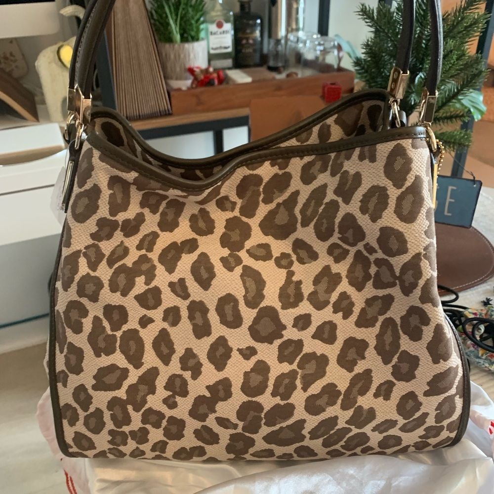 COACH MADISON PHOEBE OCELOT PRINT PURSE #27908